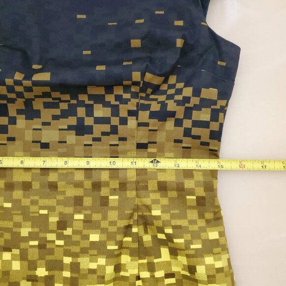 Karen Millen Cold Shoulder Ombre Colorful Geometric Print Cocktail Dress Size 8 - Picture 10 of 15